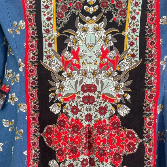 ALICE AND OLIVIA Macey Daffodil Palace Floral Scarf Print Linen Blazer Size 2 - Picture 3 of 16